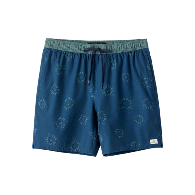 O'Neill Men's Hermosa Elastic Waist 18" Lined Trunks | Midnight Navy
