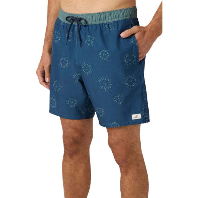 O'Neill Men's Hermosa Elastic Waist 18" Lined Trunks | Midnight Navy