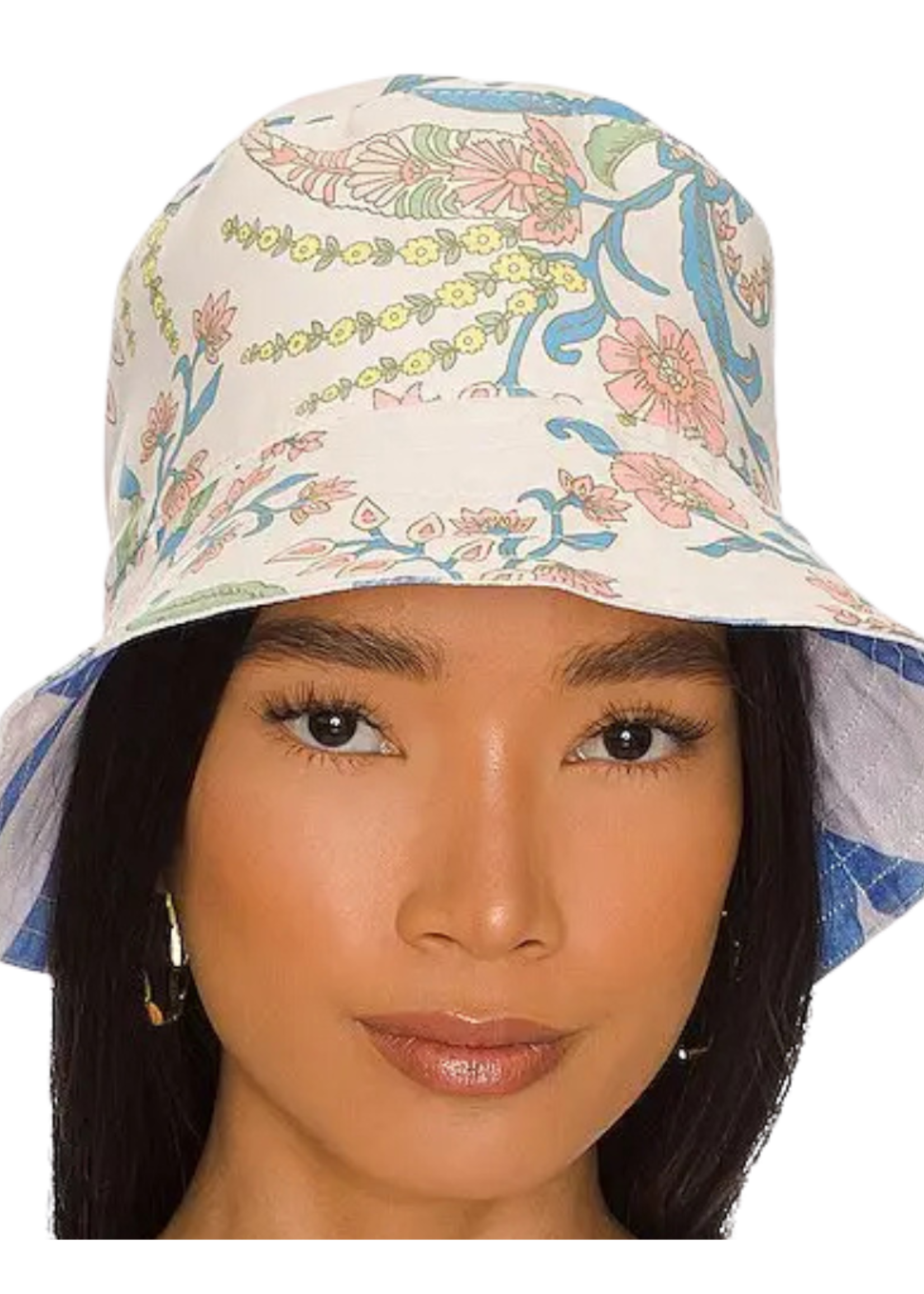 Maaji Women's Rita Reversible Bucket Hat | Blue Stripe Multi
