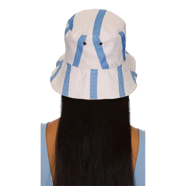 Maaji Women's Rita Reversible Bucket Hat | Blue Stripe Multi
