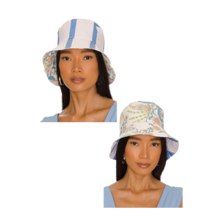 Maaji Rita Reversible Bucket Hat | Blue Stripe