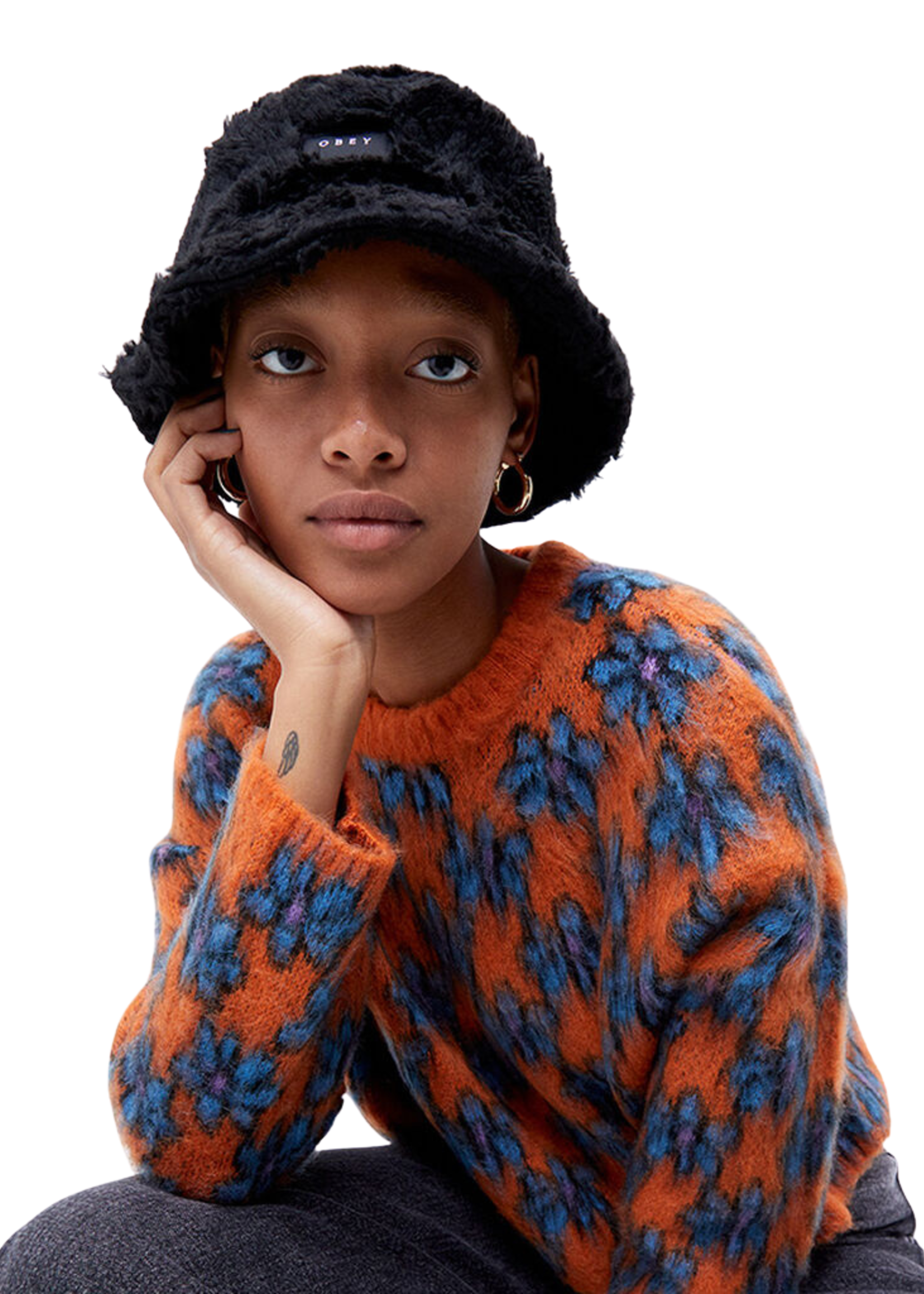 OBEY Women's Sherpa Bucket Hat | Black