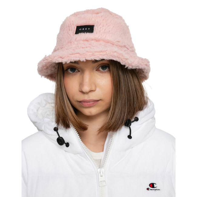 OBEY Women's Sherpa Bucket Hat | Putty Pink