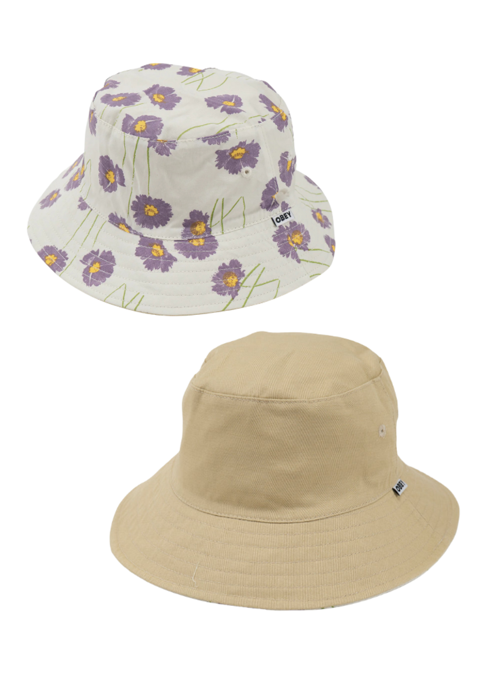 OBEY Pollen Reversible Bucket Hat | Unbleached Multi
