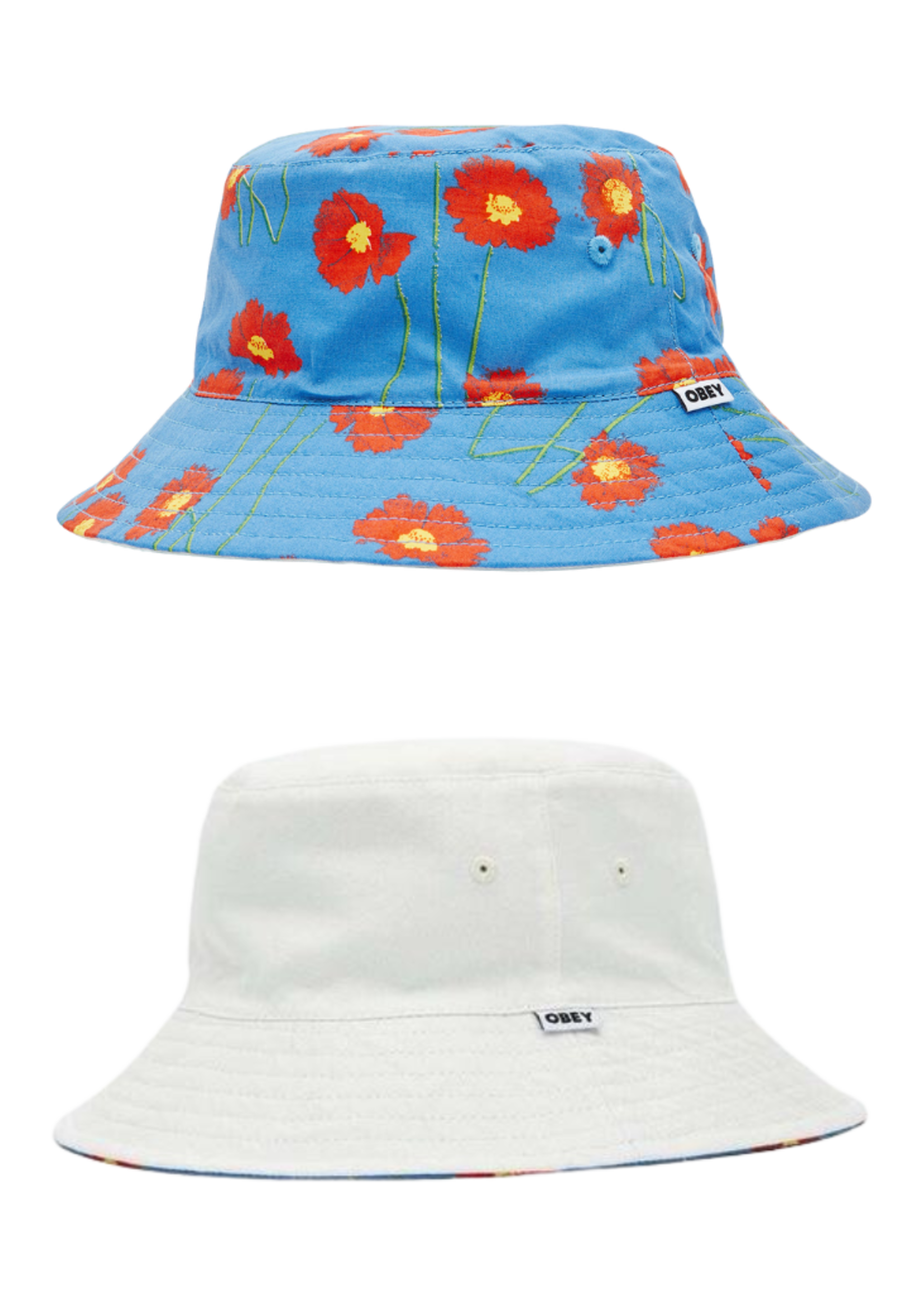 OBEY Pollen Reversible Bucket Hat | Unbleached Multi   O/S