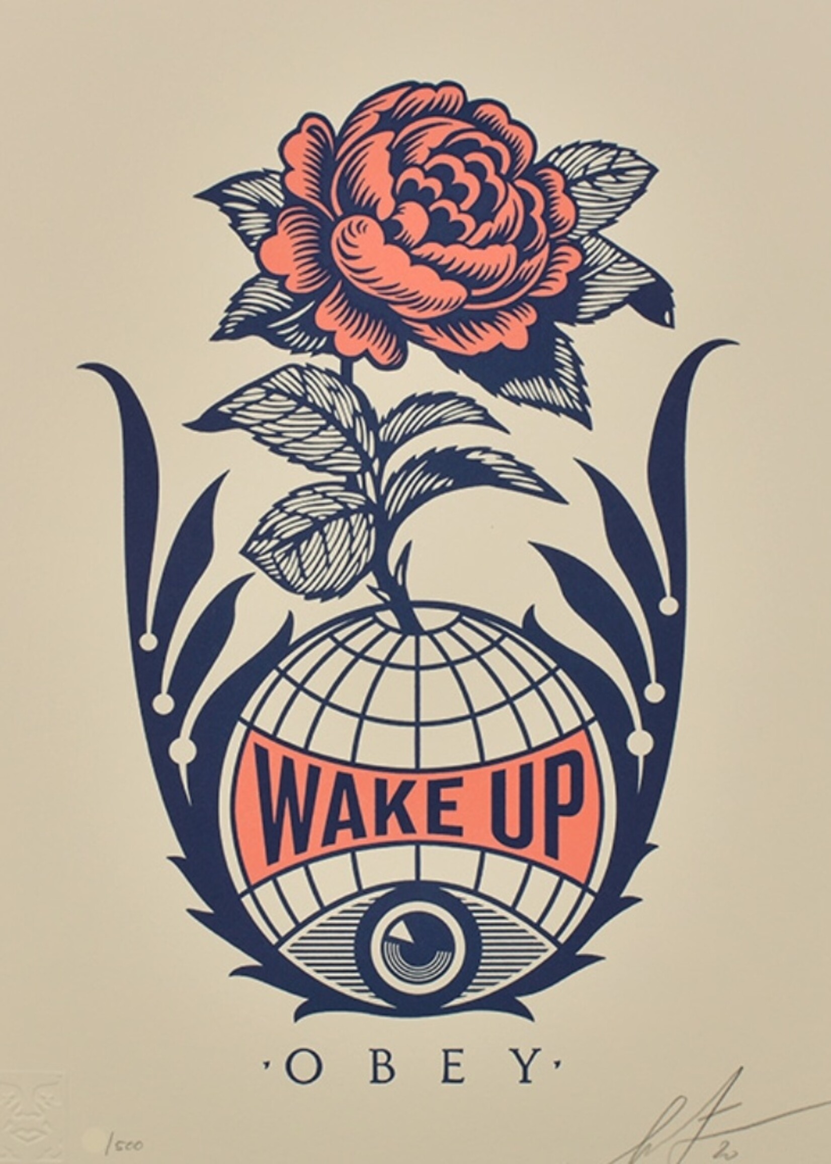 OBEY Wake Up Rose Shirt
