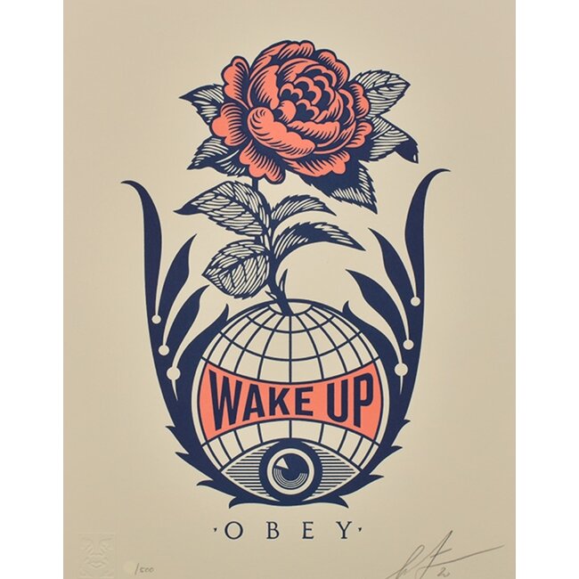 OBEY Wake Up Rose Shirt