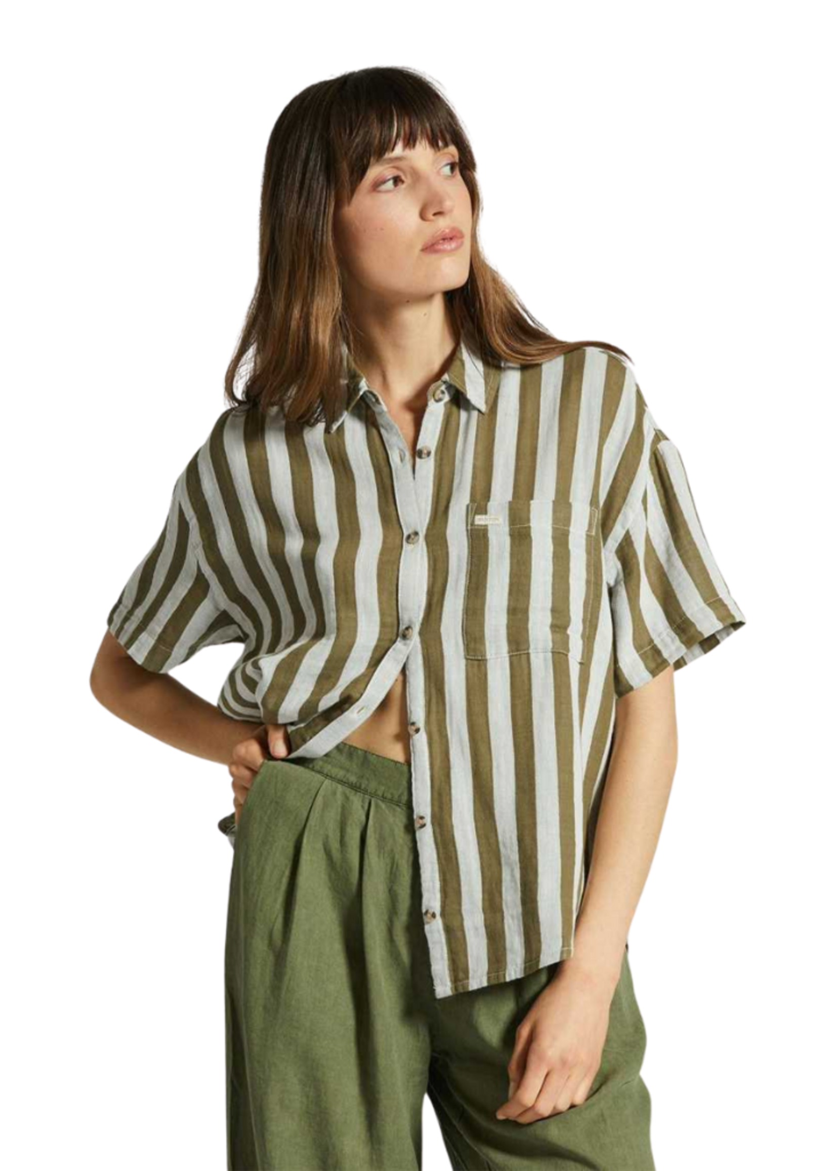 Brixton Mykonos Stripe Short Sleeve