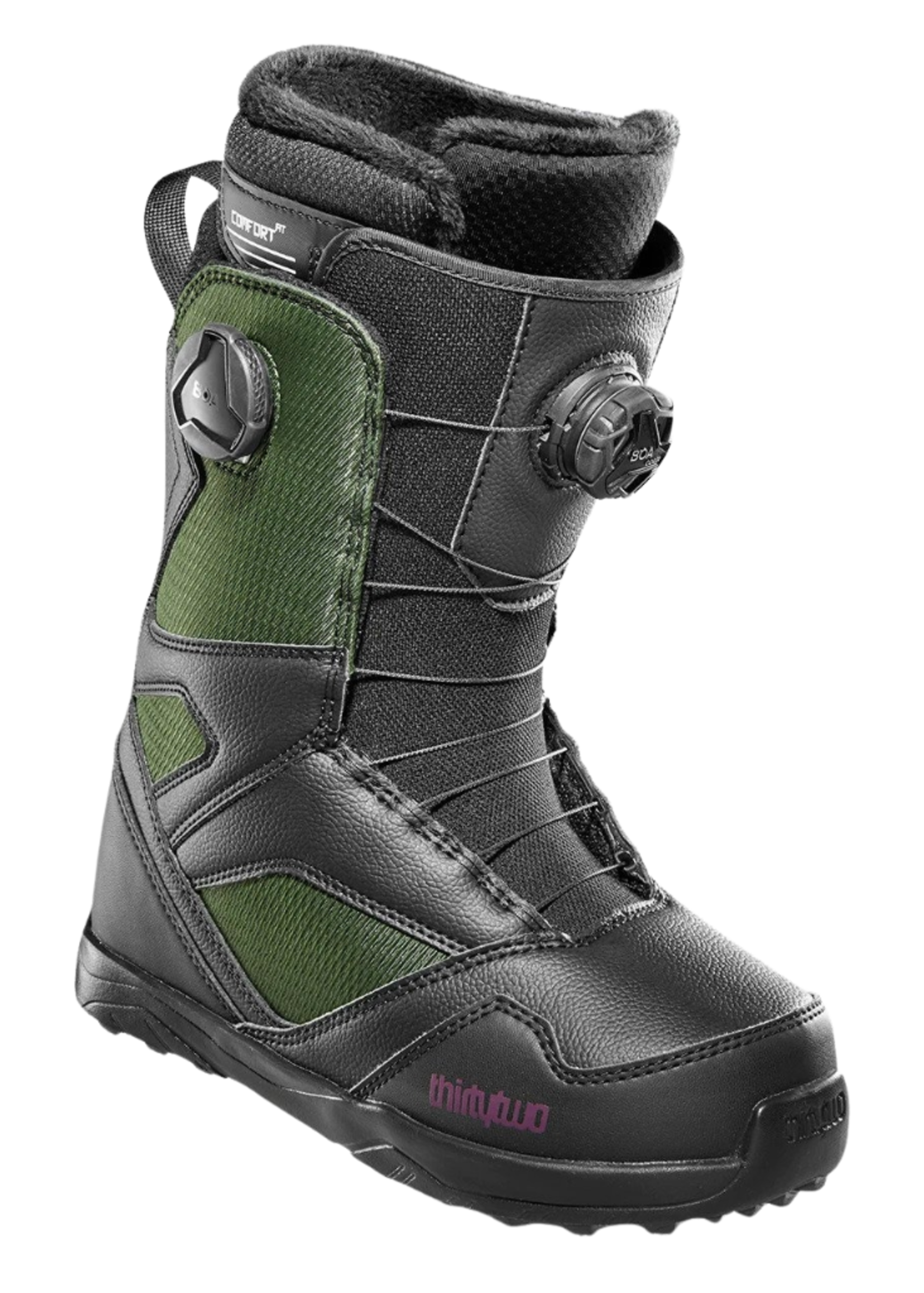 ThirtyTwo Women's STW Double BOA Snowboard Boot | Black / Green