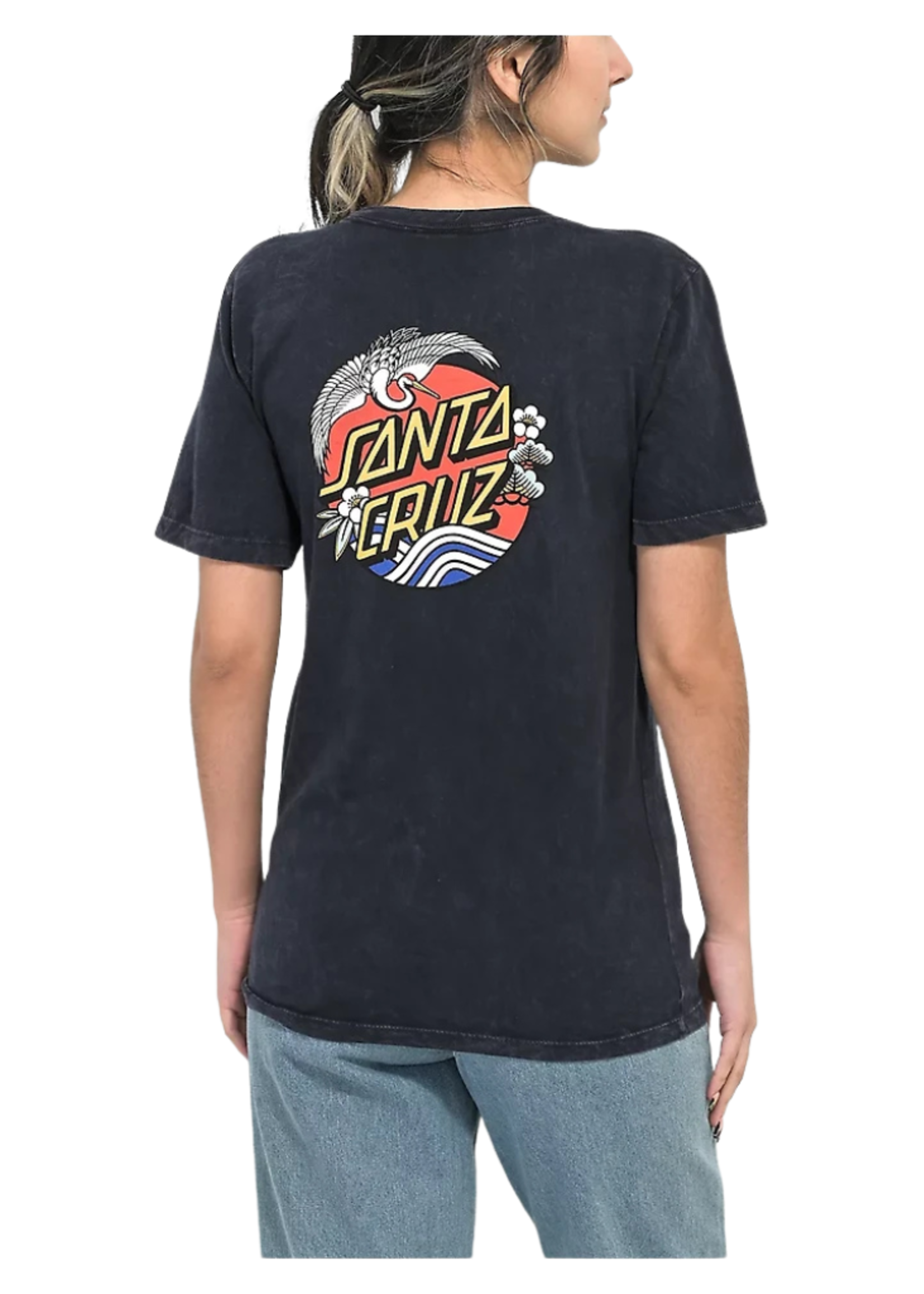 Santa Cruz Women's Crane Dot Short Sleeve T-Shirt | Black
