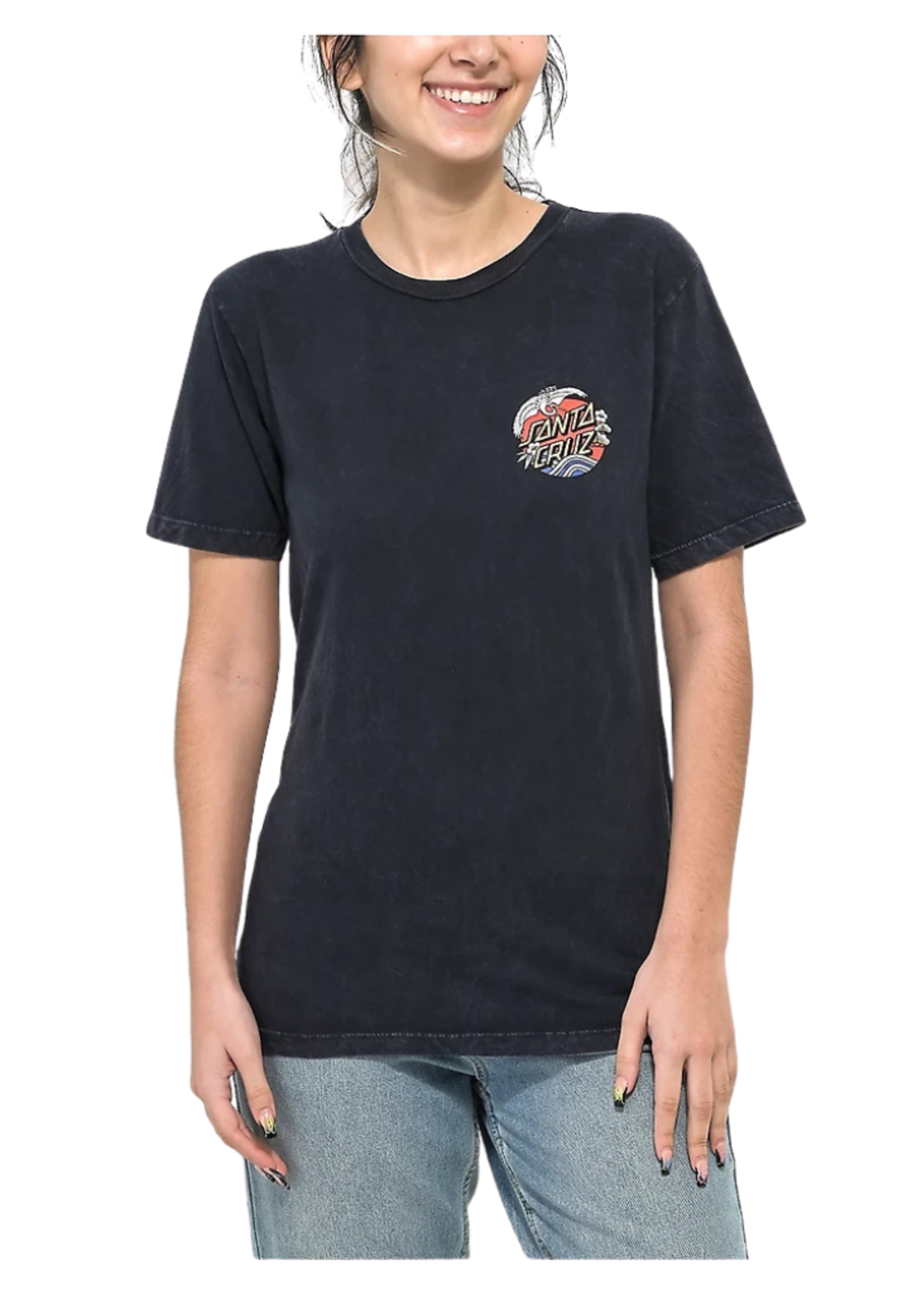 Santa Cruz Women's Crane Dot Short Sleeve T-Shirt | Black