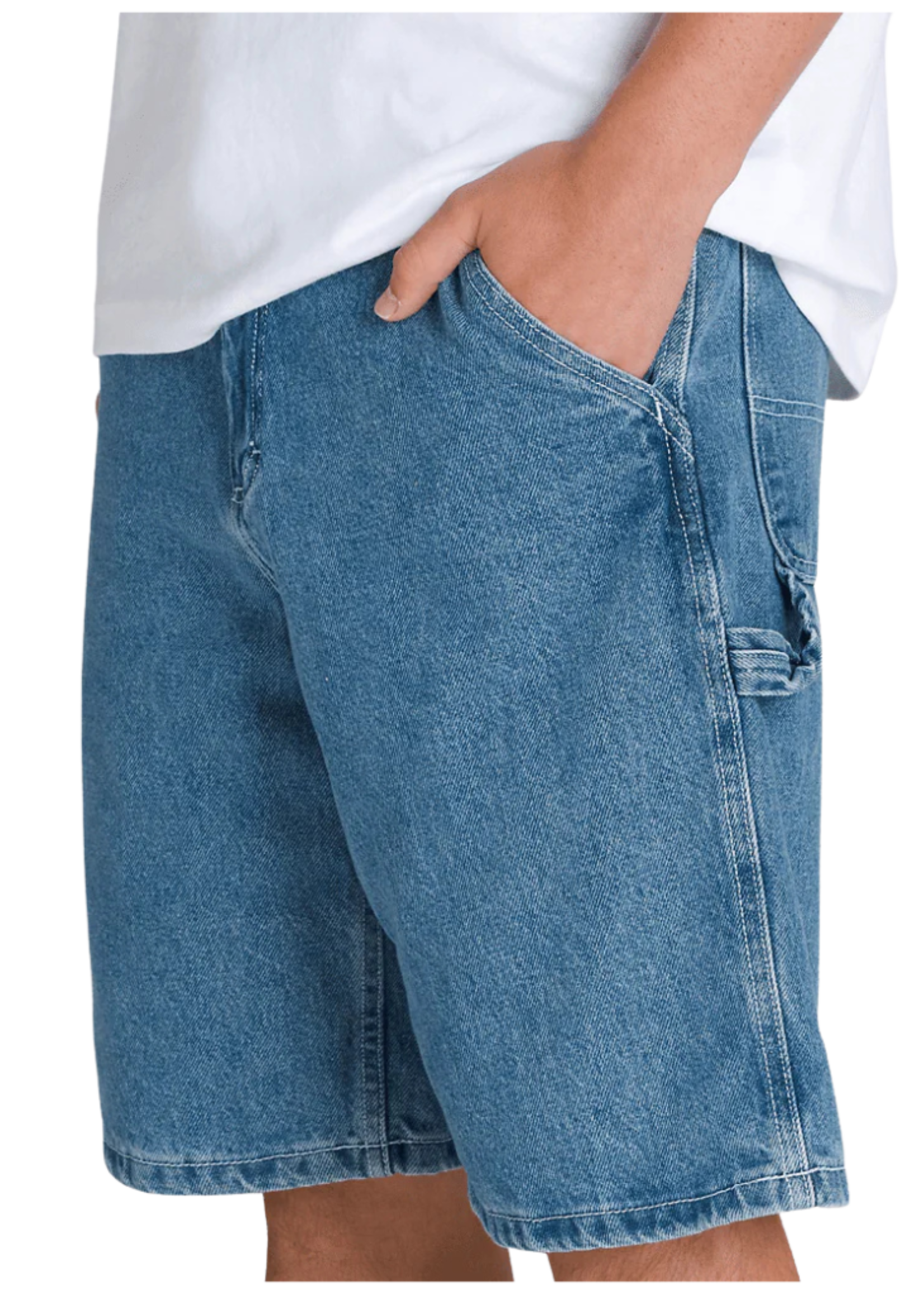 Vans Men's Drill Chore Loose Denim Workwear Short | Stone Wash