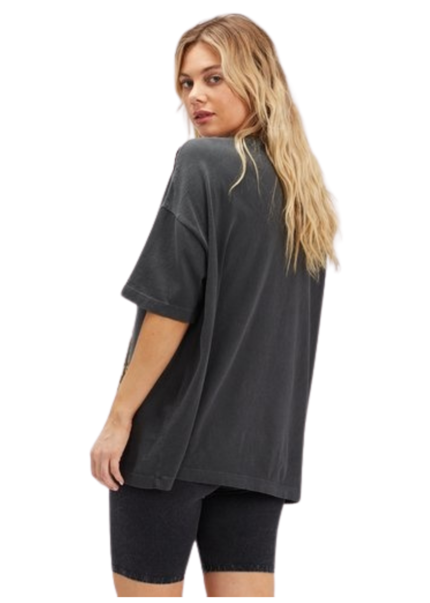 Billabong Women's On The Horizon Oversized T-shirt | Off Black