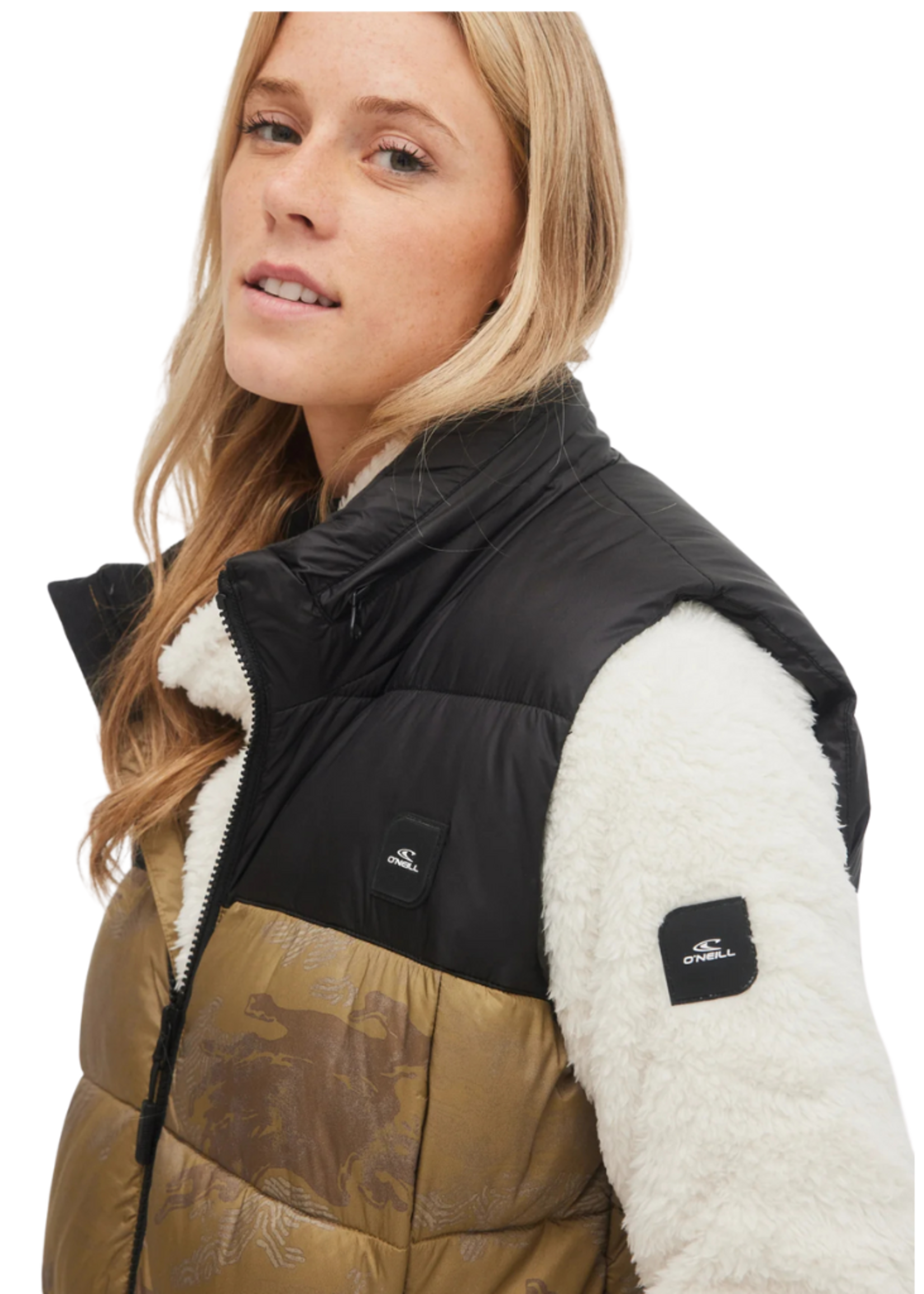 O'Neill Women's O'riginals Puffer Bodywarmer Vest | Brown Camo