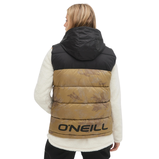 O'Neill Women's O'riginals Puffer Bodywarmer Vest | Brown Camo