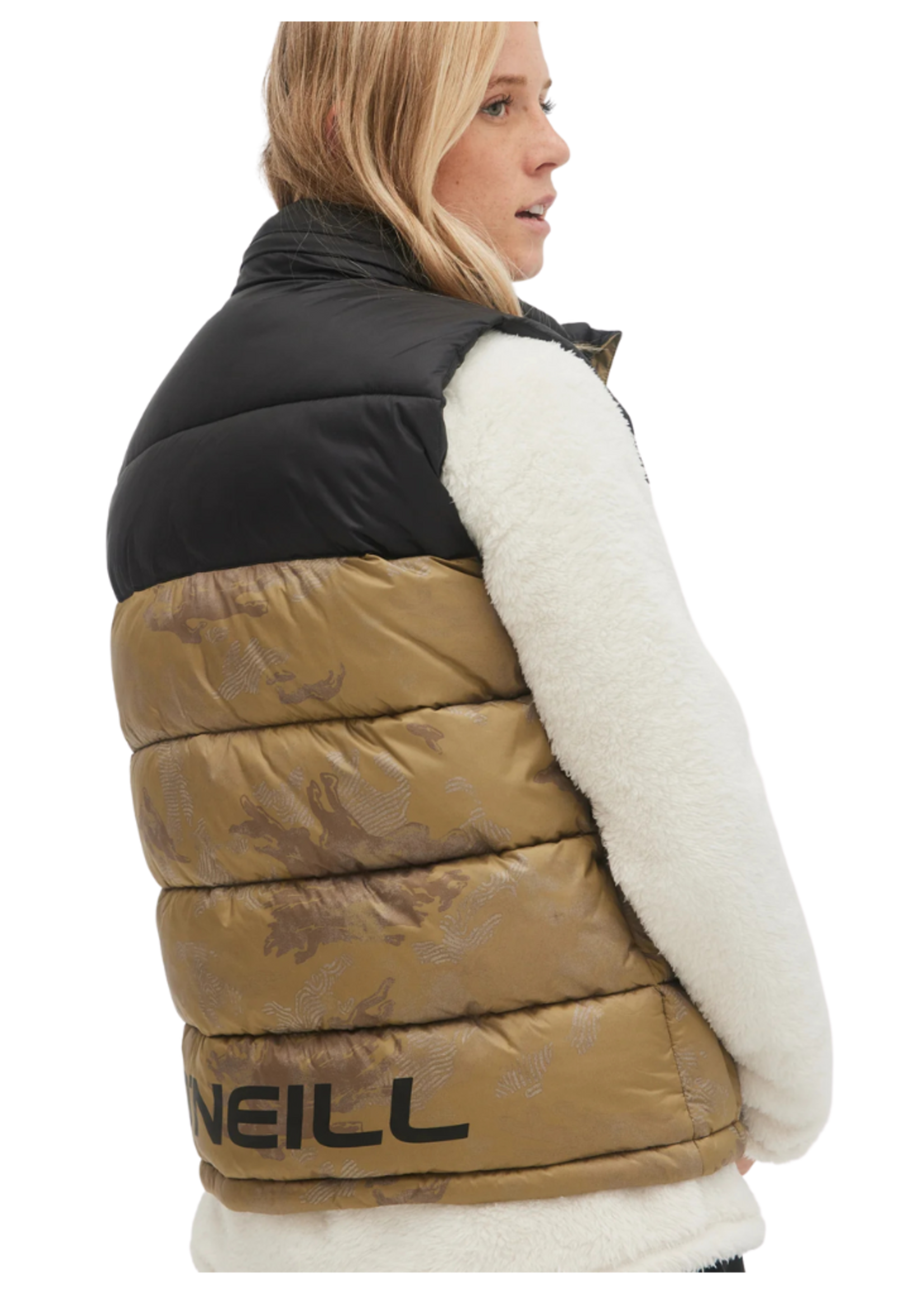 O'Neill Women's O'riginals Puffer Bodywarmer Vest | Brown Camo