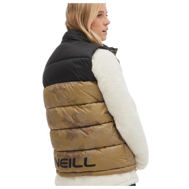 O'Neill Women's O'riginals Puffer Bodywarmer Vest | Brown Camo