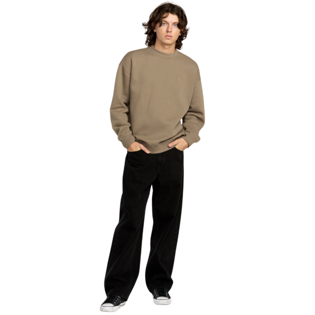 Volcom Men's Single Stone PW Crew | Brindle