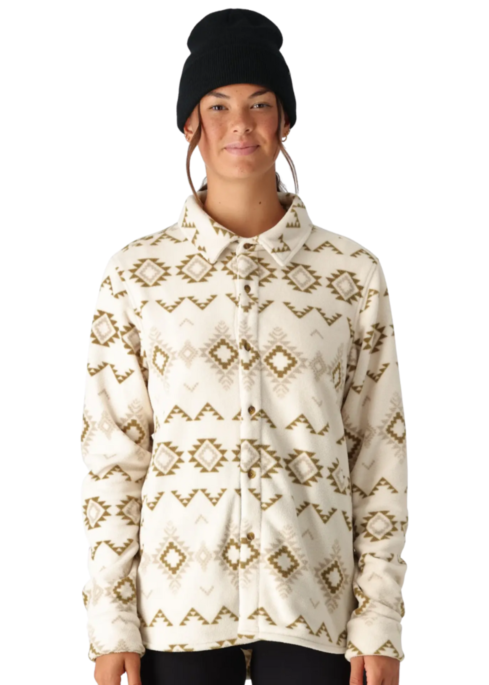 686 Women's Sierra Nevada Fleece Snap Up | Limestone Plaid