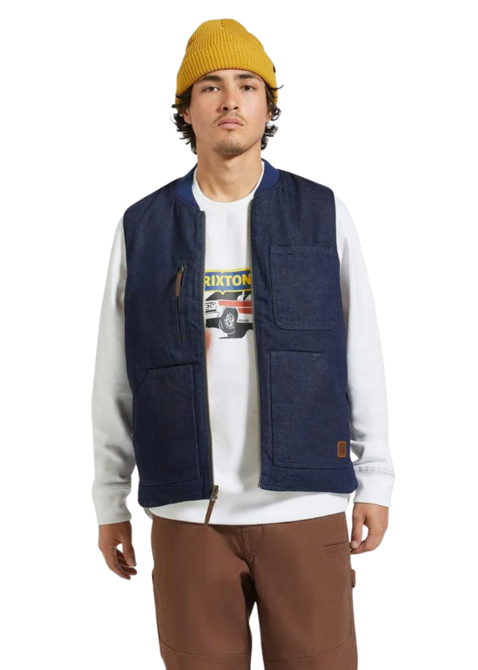Brixton Men's Builders Abraham Reversible Vest