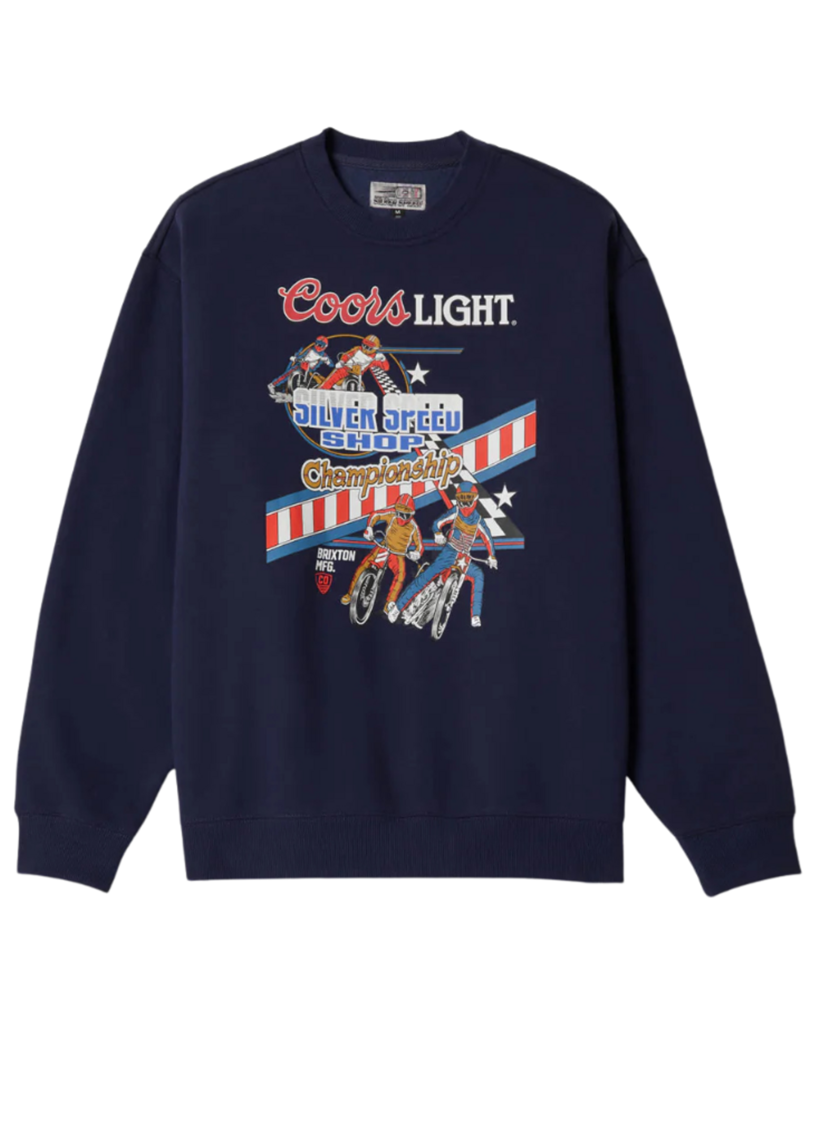 Brixton Men's Coors Light Berm Crewneck Sweater| Navy