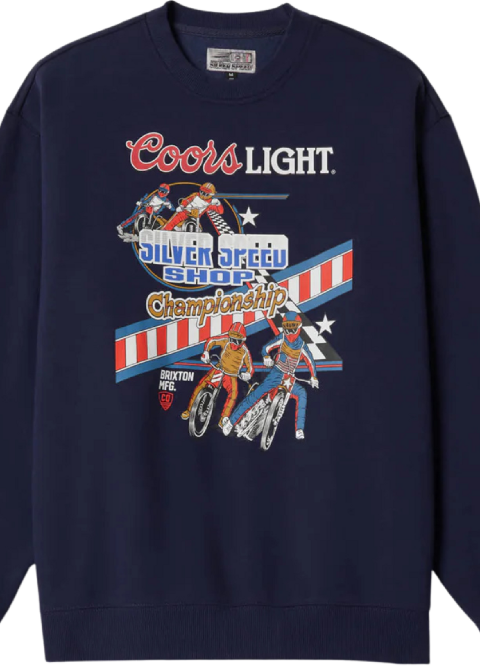 Brixton Men's Coors Light Berm Crewneck Sweater| Navy