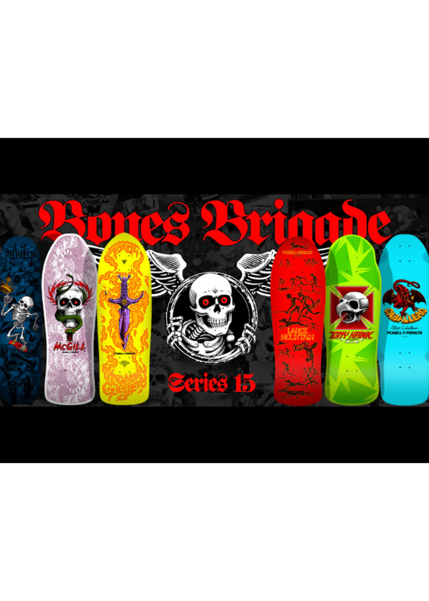Powell Peralta Bones Brigade 15th Series Tony Hawk Reissue Skateboard Deck