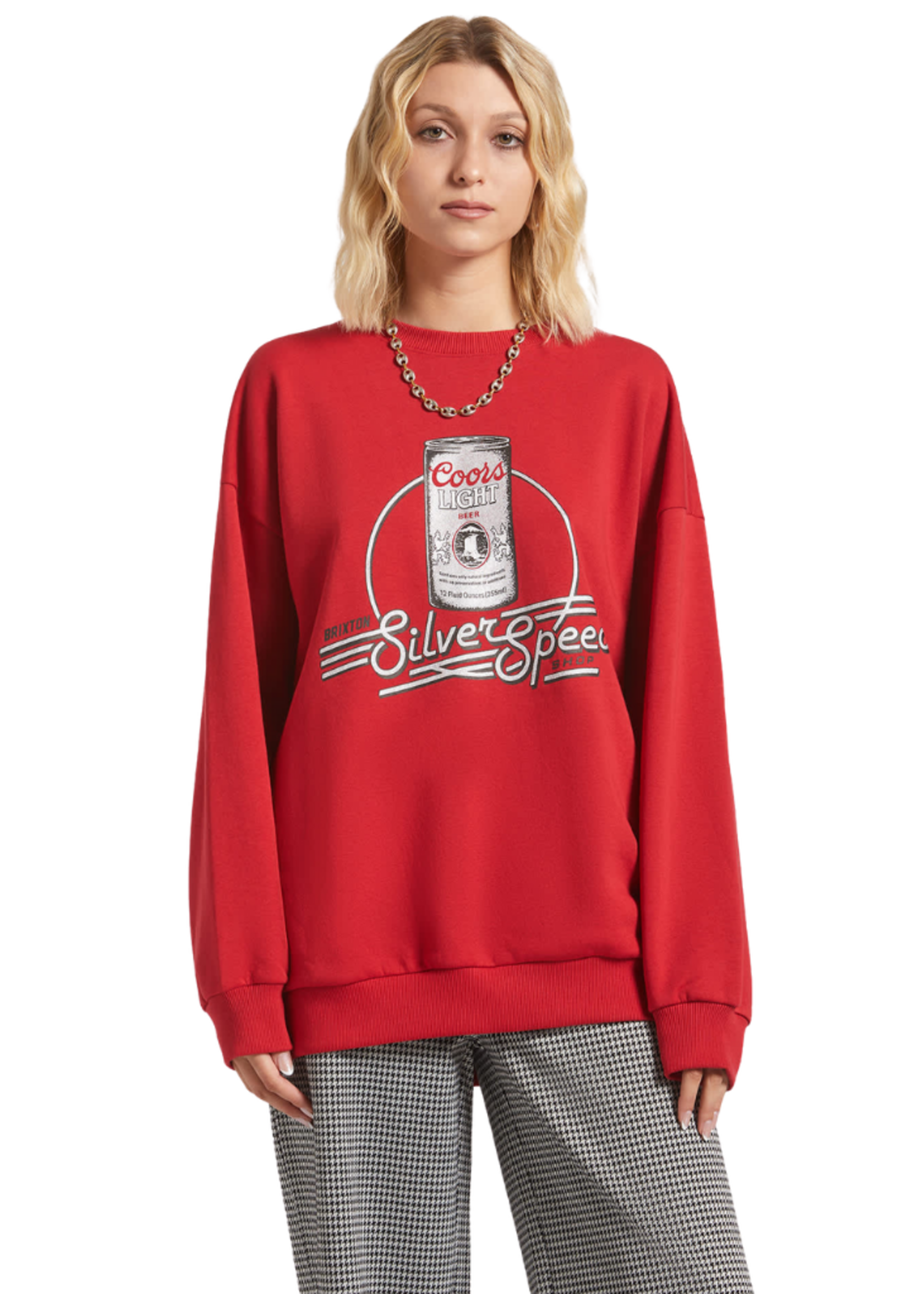 Brixton Women's Coors Light Caster Crewneck Sweater | Red