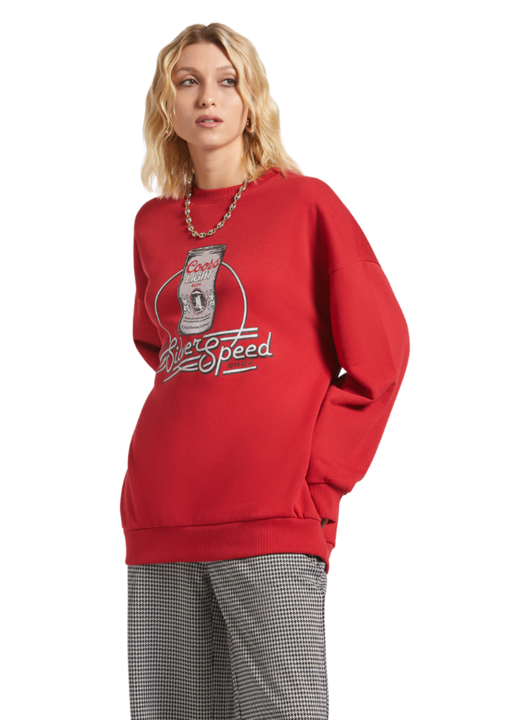 Brixton Women's Coors Light Caster Crewneck Sweater | Red