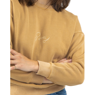 Rusty Women's Lazy Crewneck Fleece | Coffee