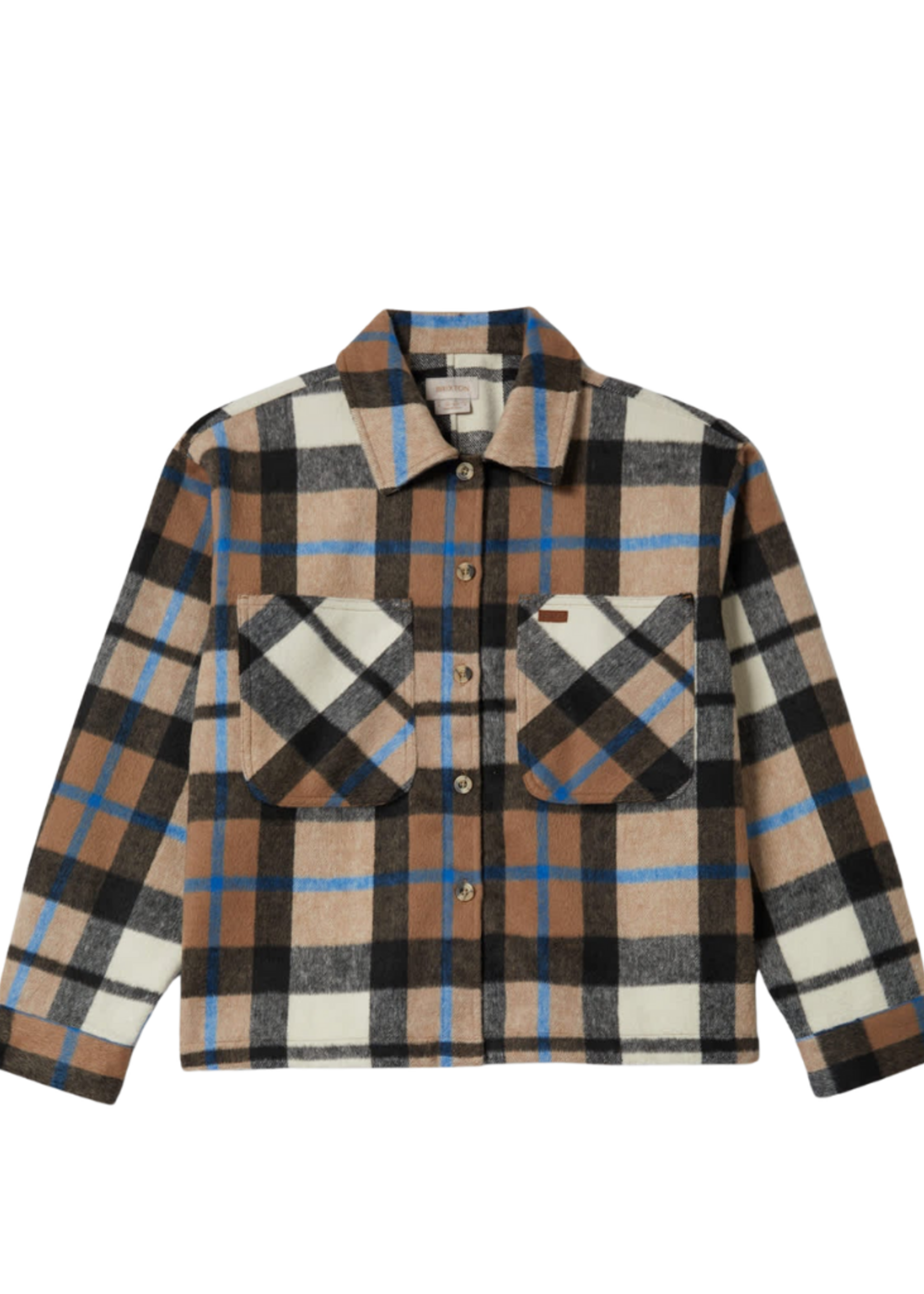 Brixton Women's Bowery Soft Brushed Flannel | Washed Black/Sand