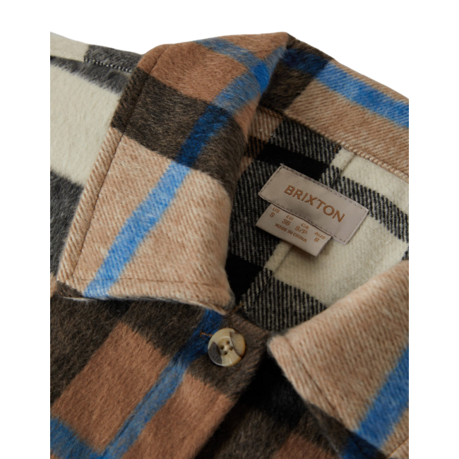 Brixton Women's Bowery Soft Brushed Flannel | Washed Black/Sand