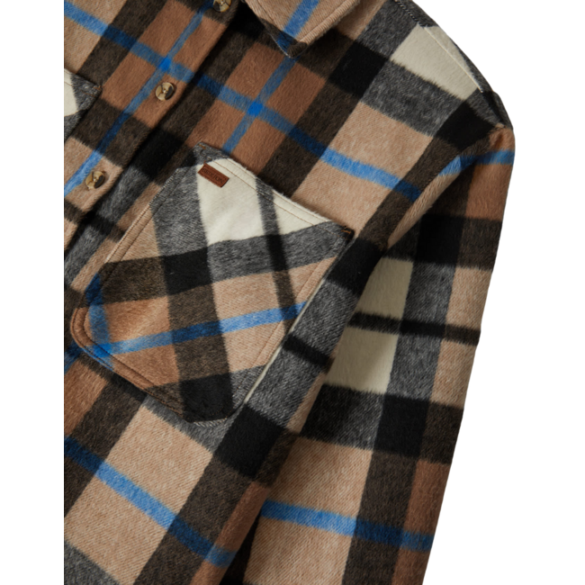 Brixton Women's Bowery Soft Brushed Flannel | Washed Black/Sand