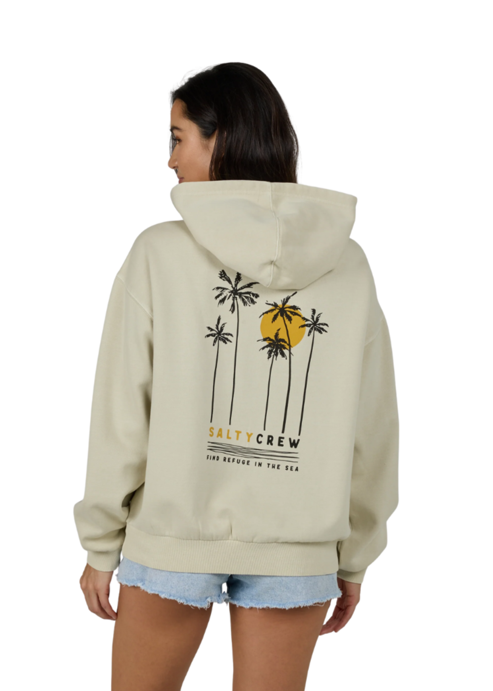 Salty Crew Women's Palms Hoody sweatshirt | Off White
