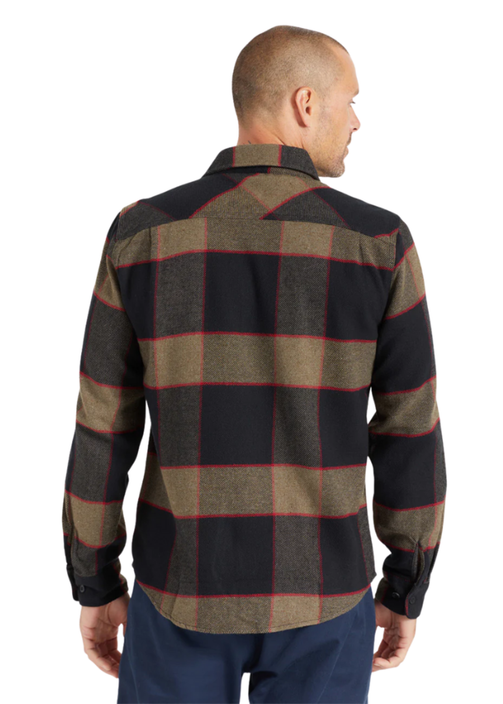 Brixton Men's Bowery Flannel | Heather Grey / Charcoal