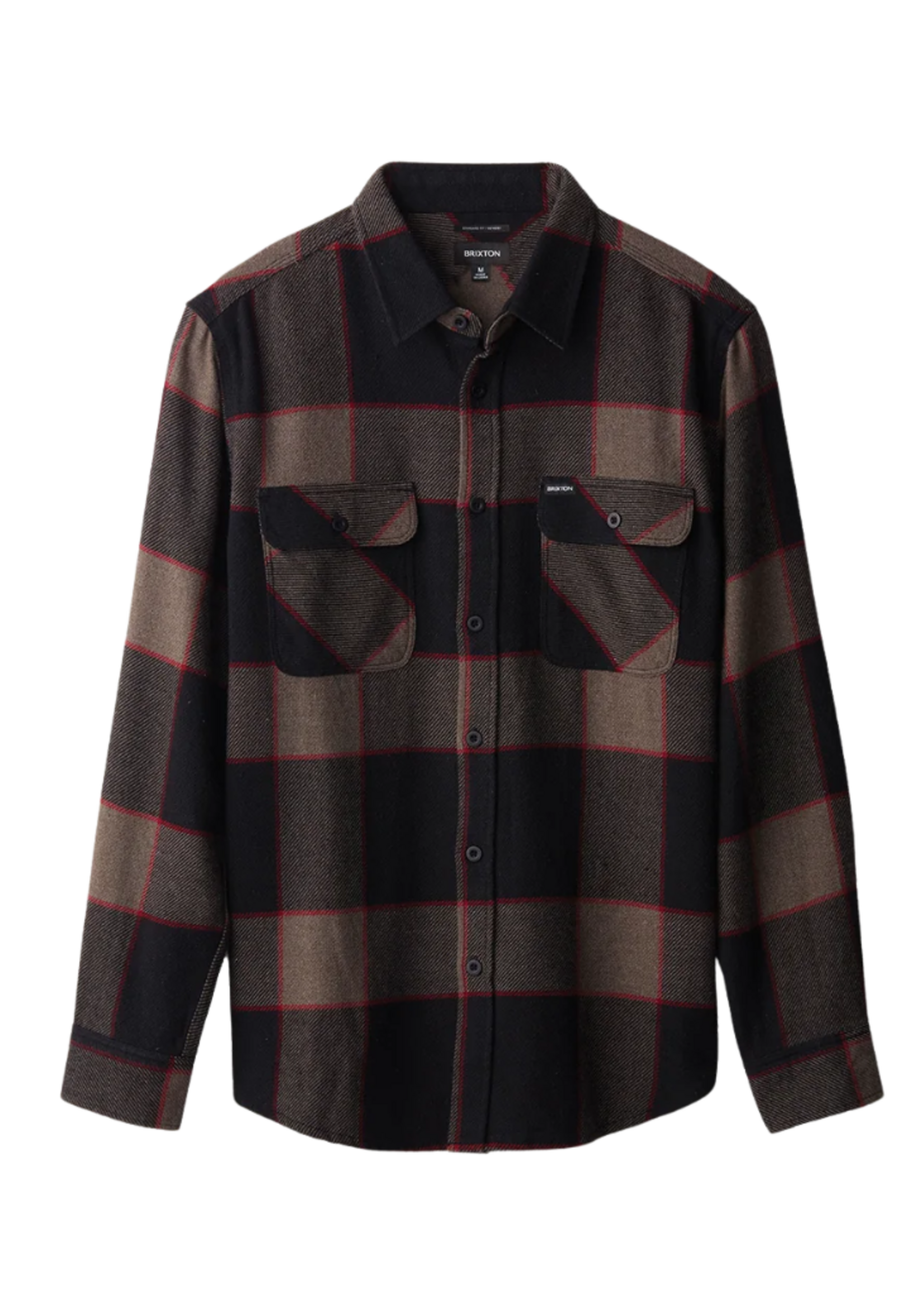 Brixton Men's Bowery Flannel | Heather Grey / Charcoal