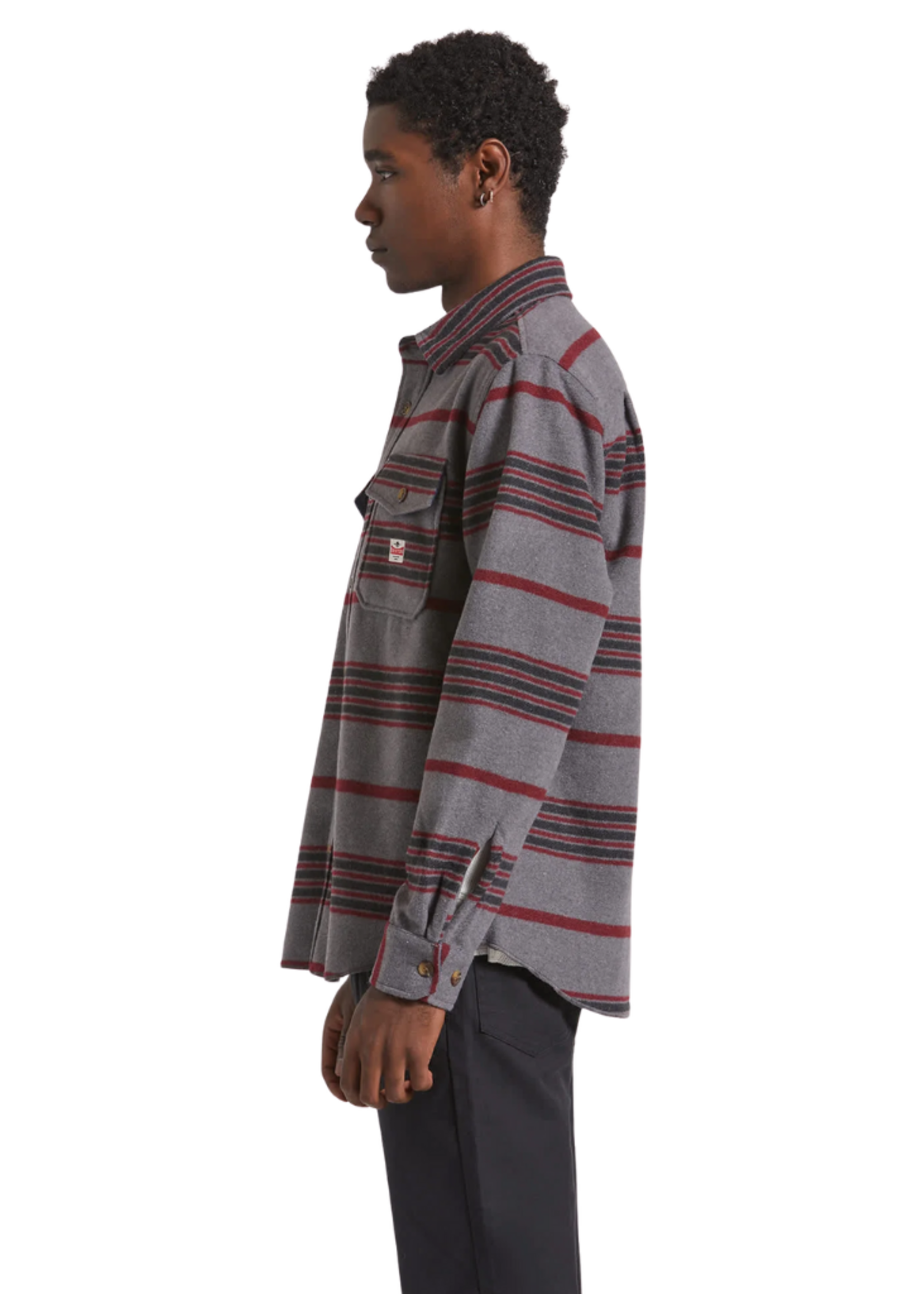 Brixton Men's Altered Threads Overshirt | Multi Blanket Stripe