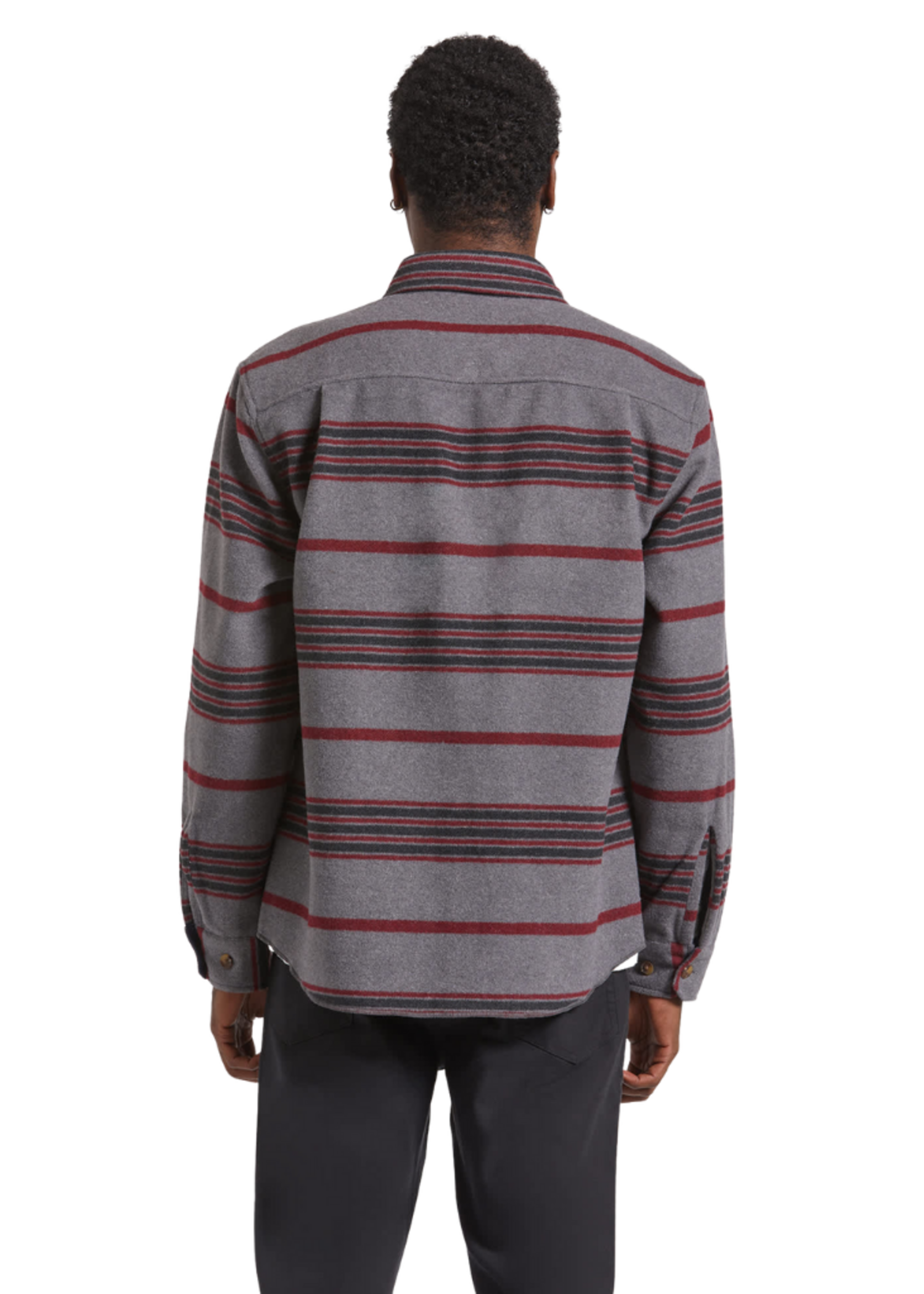 Brixton Men's Altered Threads Overshirt | Multi Blanket Stripe