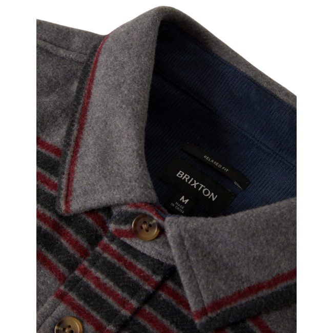 Brixton Men's Altered Threads Overshirt | Multi Blanket Stripe