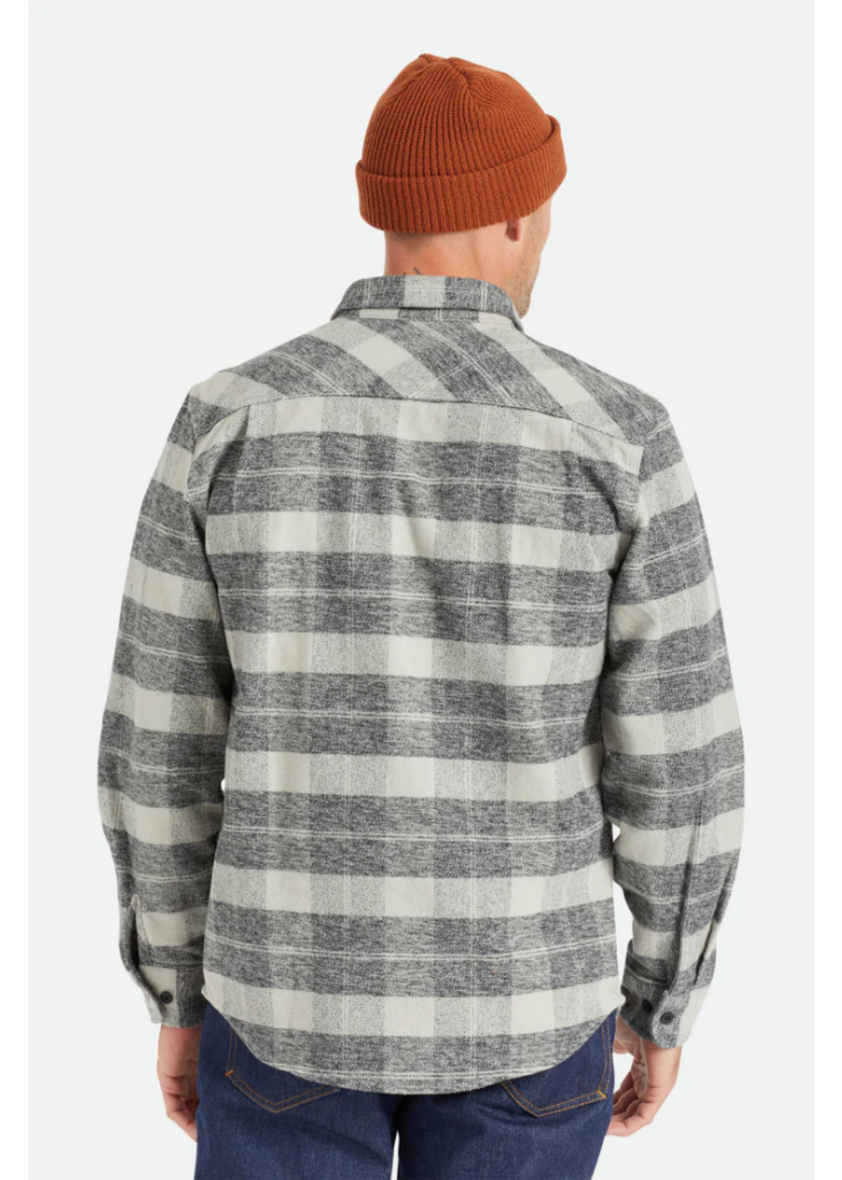 Brixton Bowery Heavy Weight Flannel | Black/Charcoal