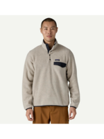 Patagonia M's Lightweight Synchilla Snap-T Pullover | Oatmeal Heather w/ Smolder Blue