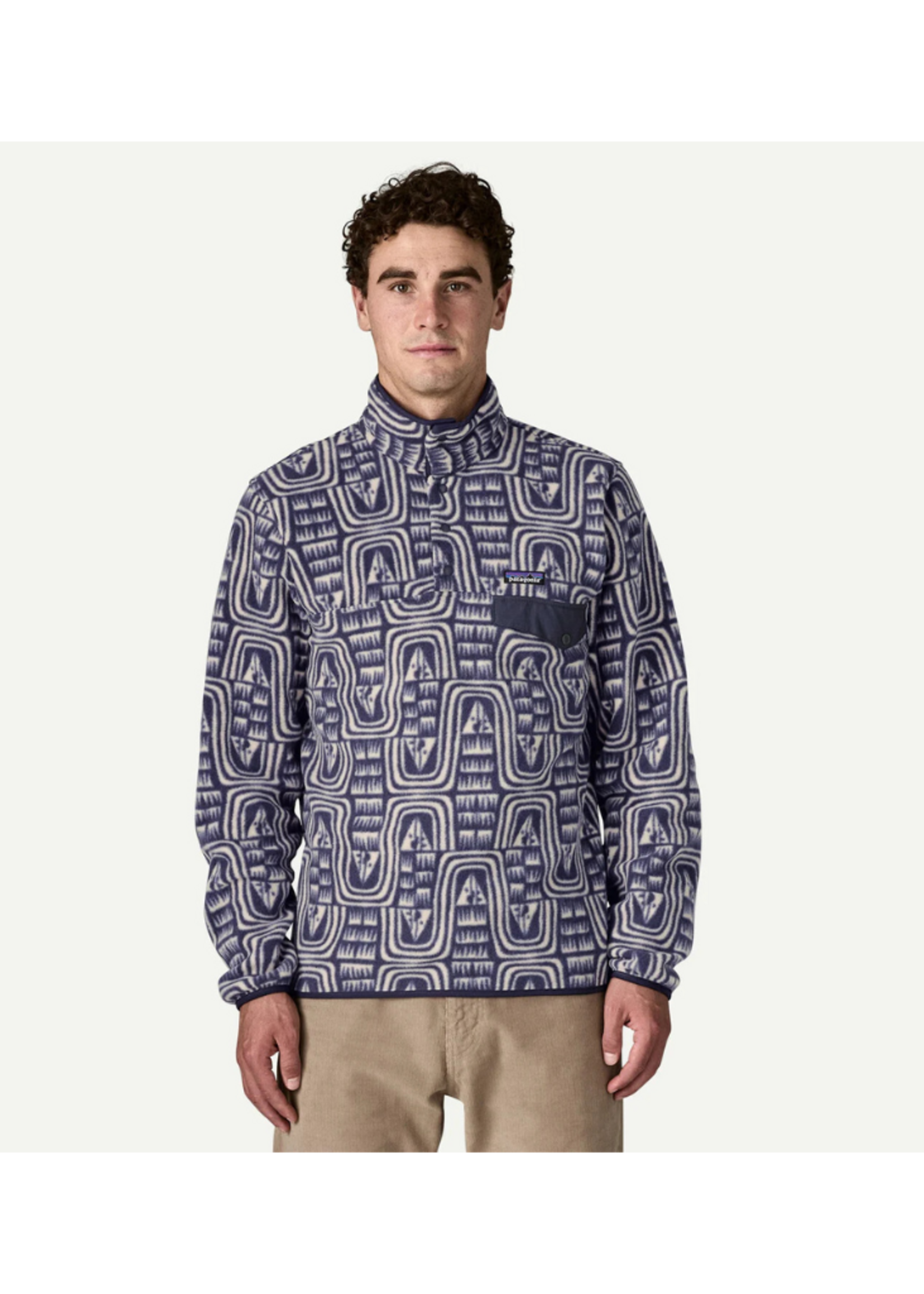 Patagonia M's Lightweight Synchilla Snap-T Pullover | Flow: Sunken Blue