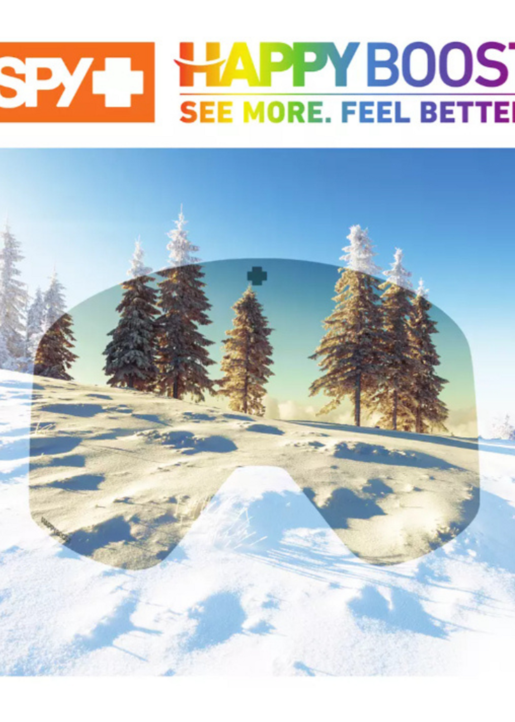 SPY+ MEGALITH Everblack Goggle | Happy Boost LL Coral & Happy LL Yellow