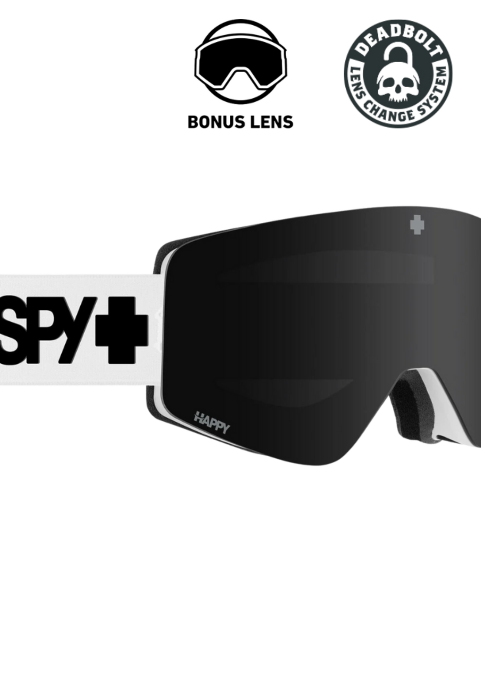 SPY+ MARAUDER Everwhite Goggles | Happy Bronze Black Mirror & Happy LL Persimmon Silver Mirror