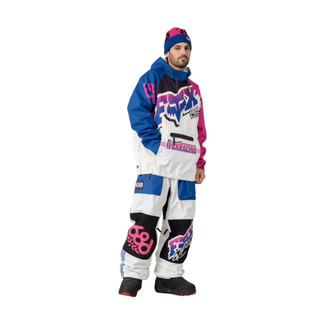 686 X Fox Racing Men's Waterproof Hoodie | Fox White Colorblock