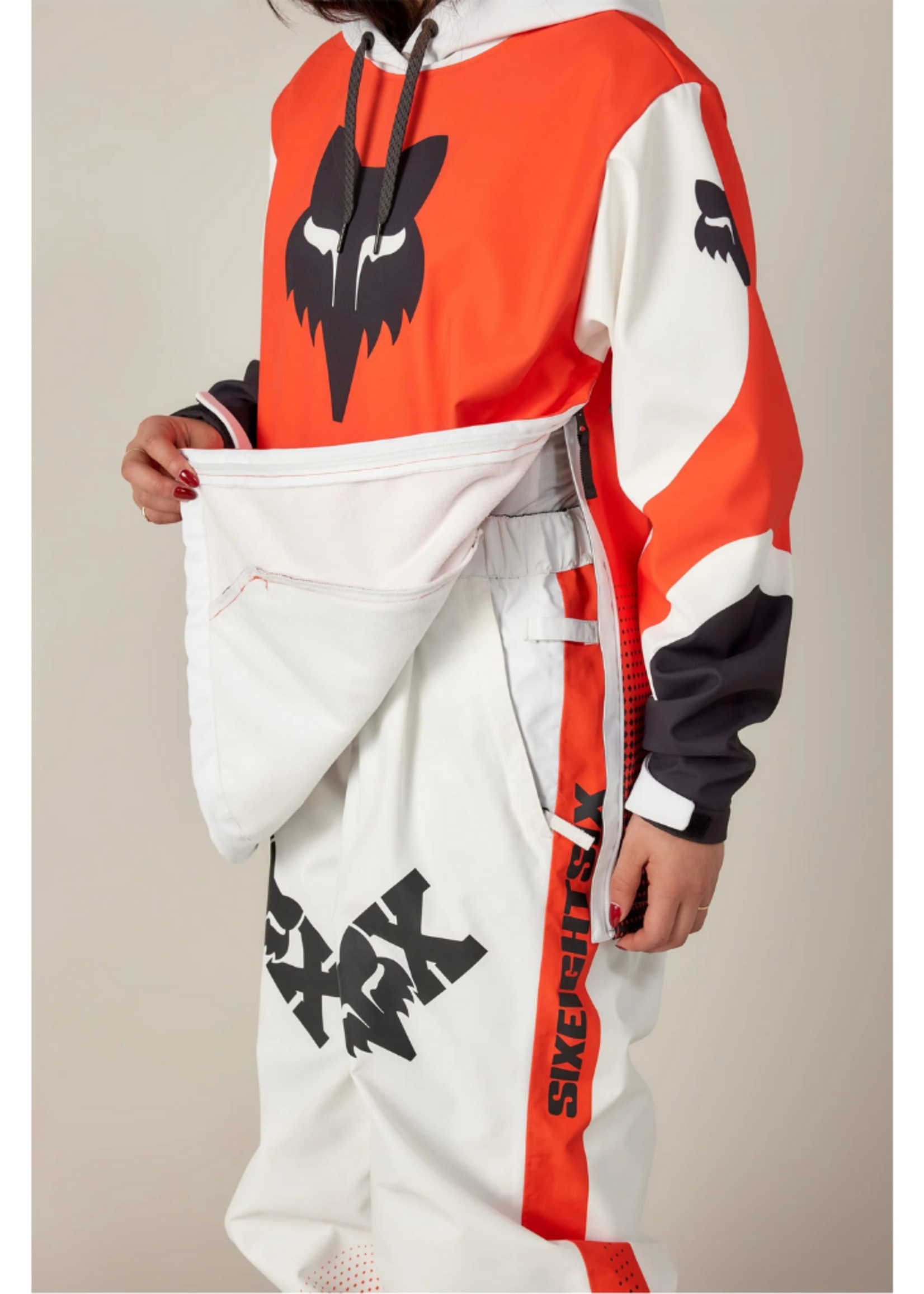 686 x Fox Racing Women's Waterproof Hoodie | Fox Flare Colorblock