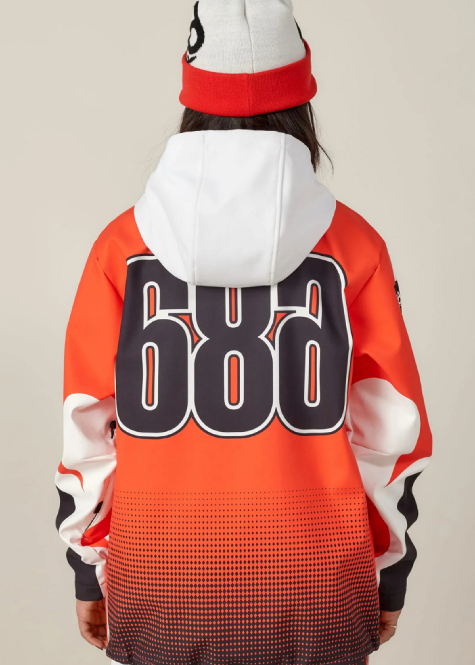 686 x Fox Racing Women's Waterproof Hoodie | Fox Flare Colorblock