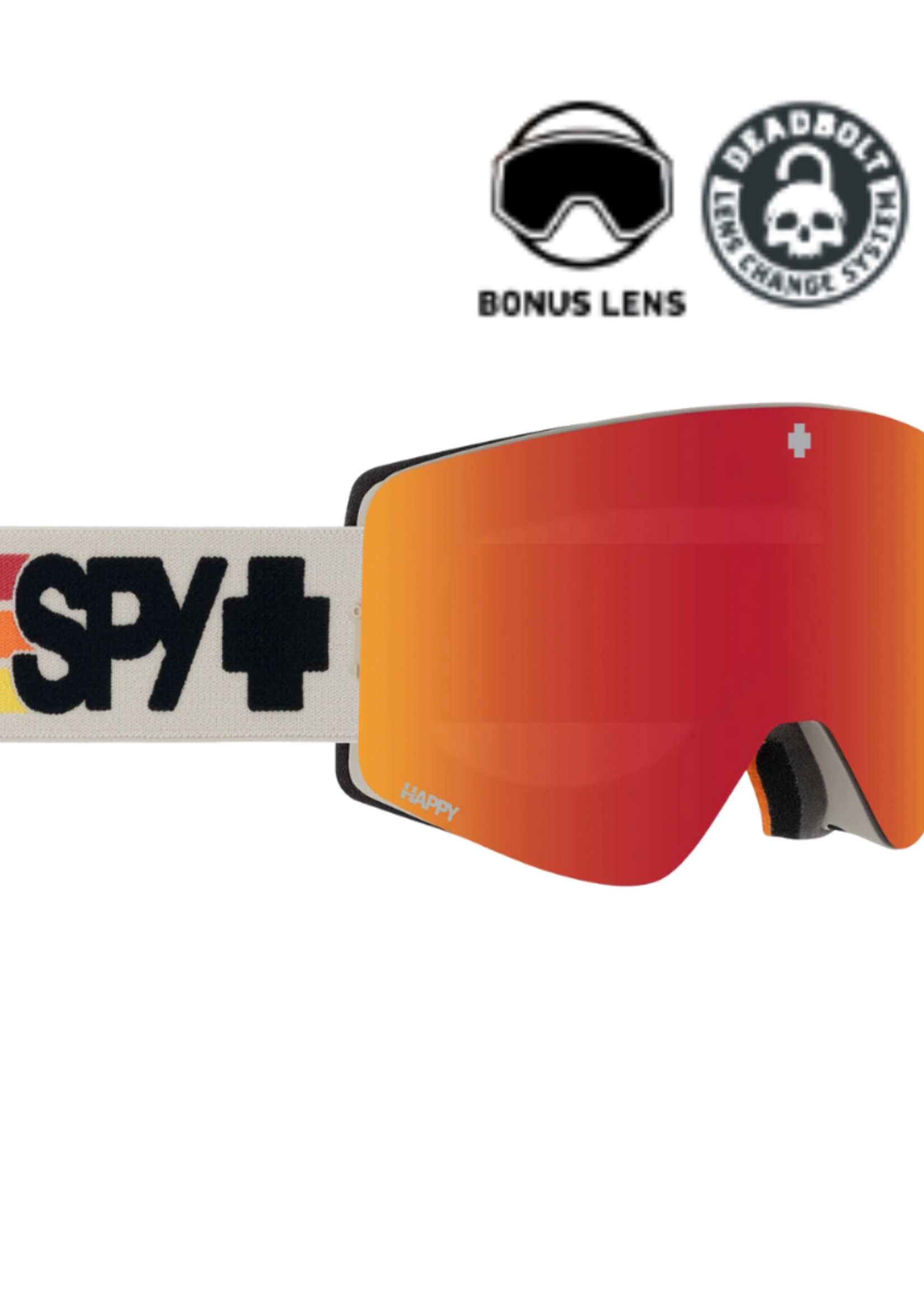 SPY+ MARAUDER Speedway Dawn Goggles | Happy Bronze Red Mirror & Happy LL Persimmon Silver Mirror