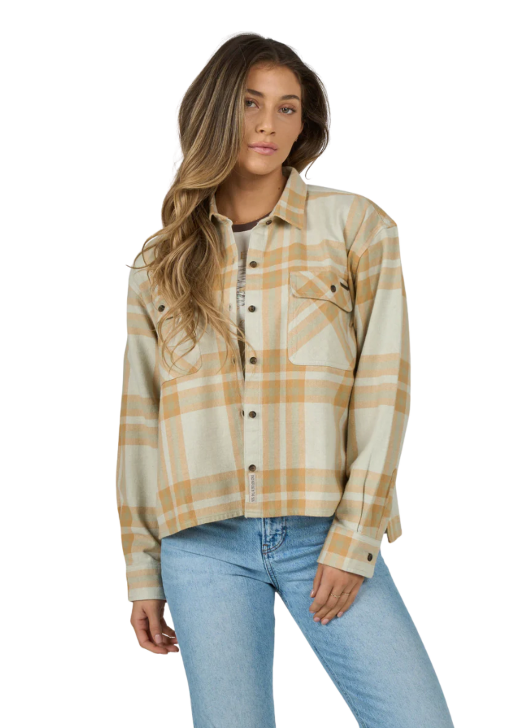 Salty Crew Women's Nomad Flannel | Sand
