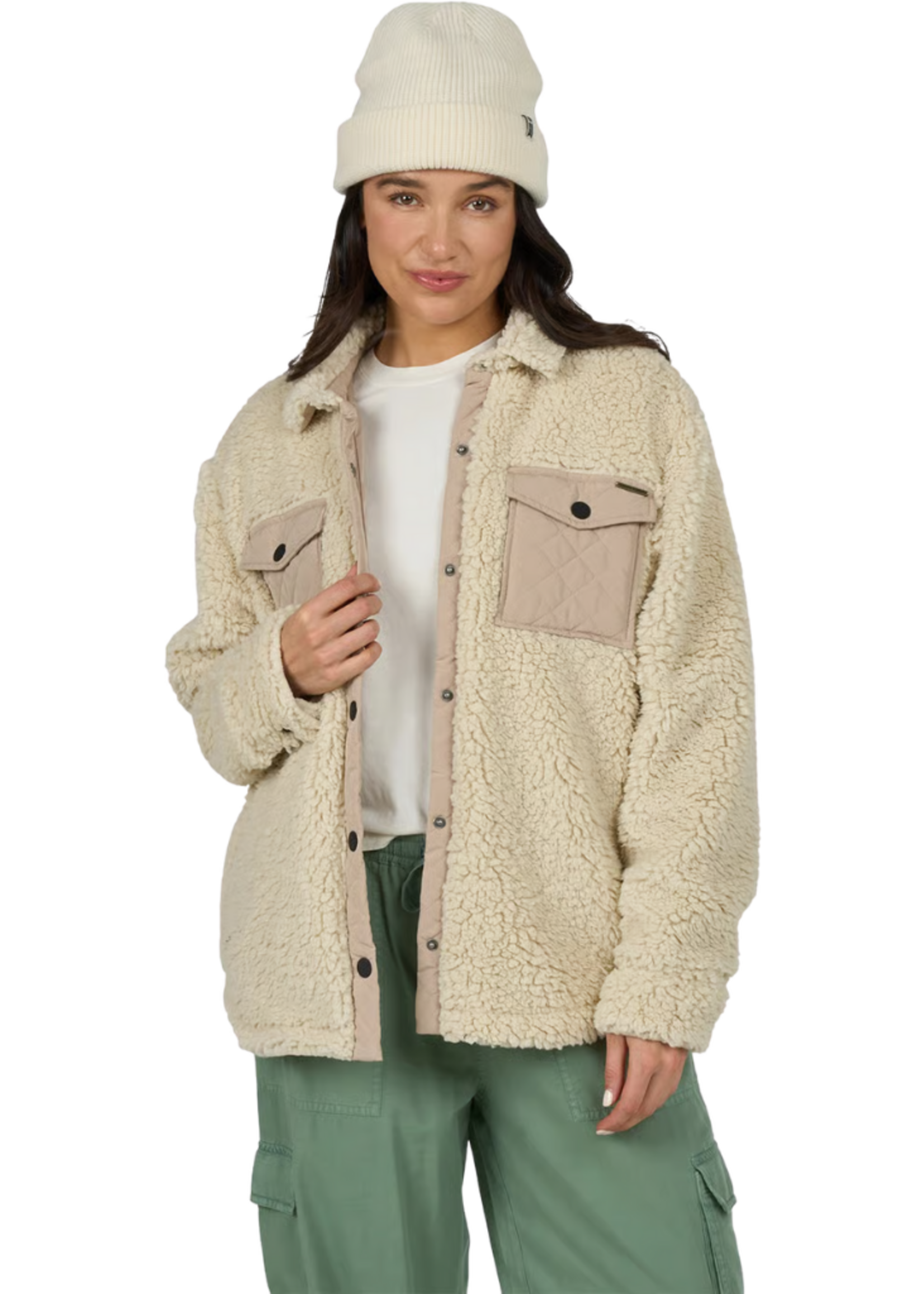 Salty Crew Women's Calm Seas Shacket | Natural